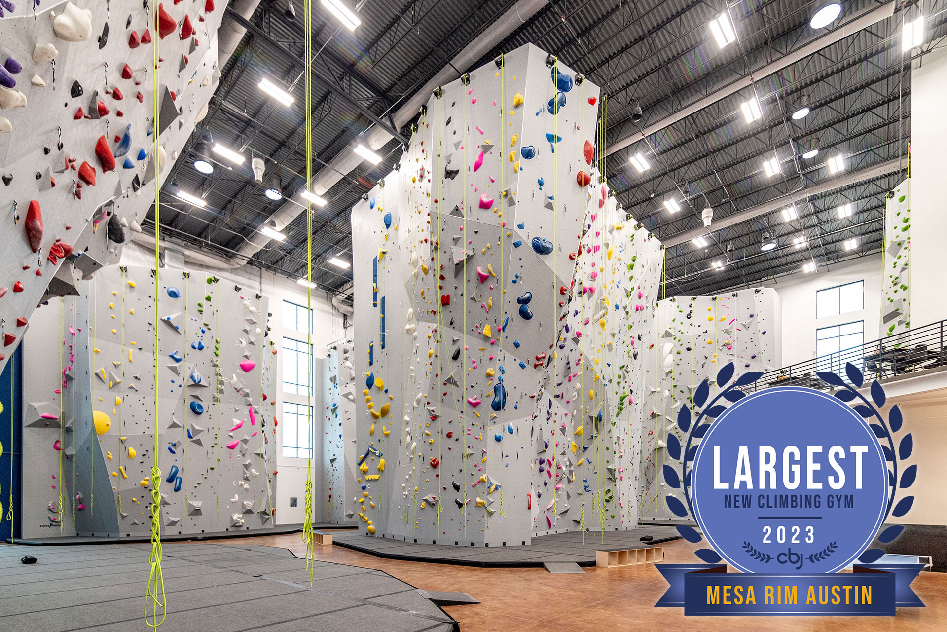 2023 CBJ Gym List Award - Tallest New Climbing Gym - Mesa Rim Austin