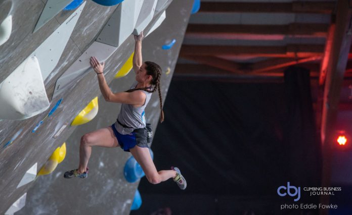 image of climber in comp