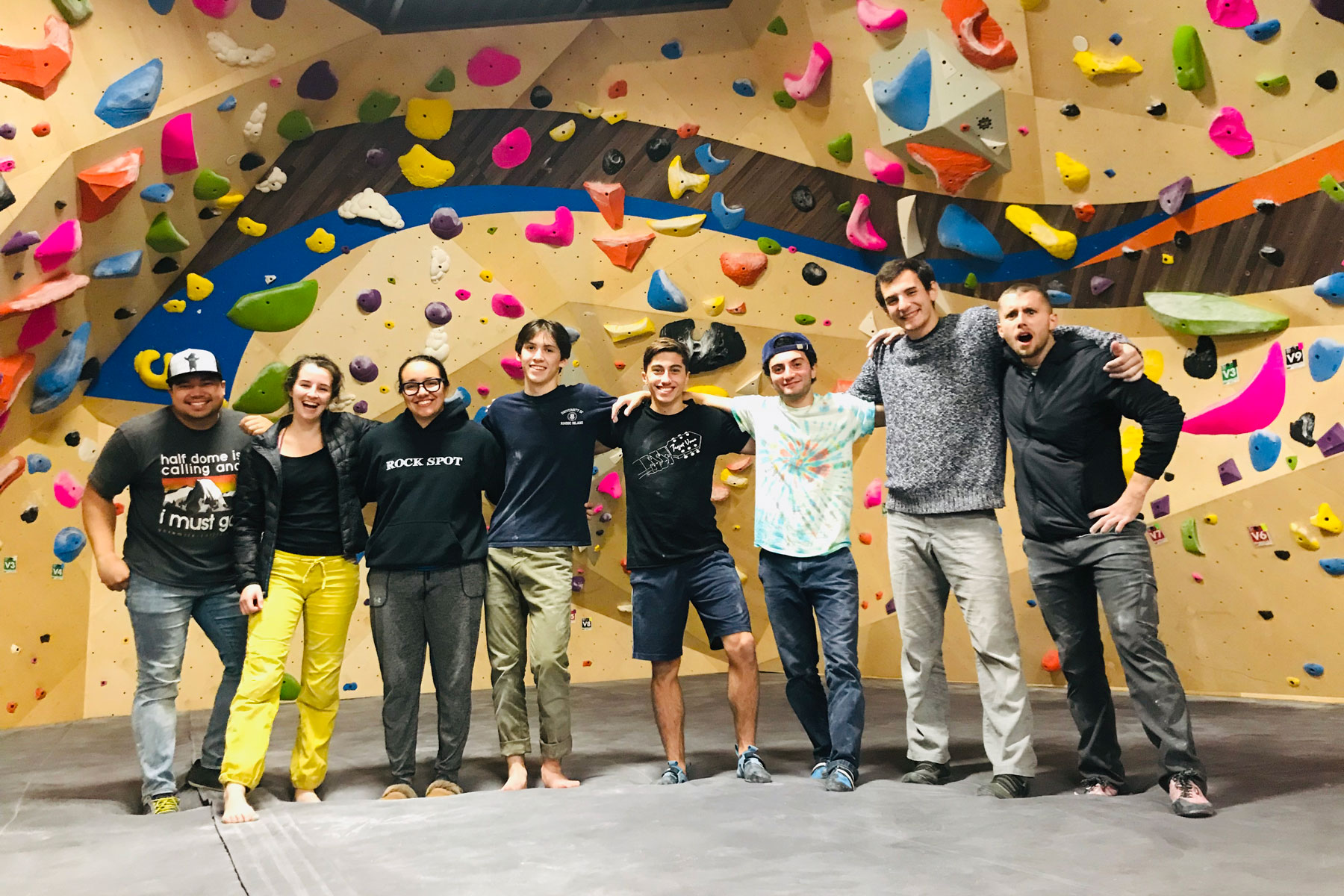 Sancianco climbing with Rock Spot staff members
