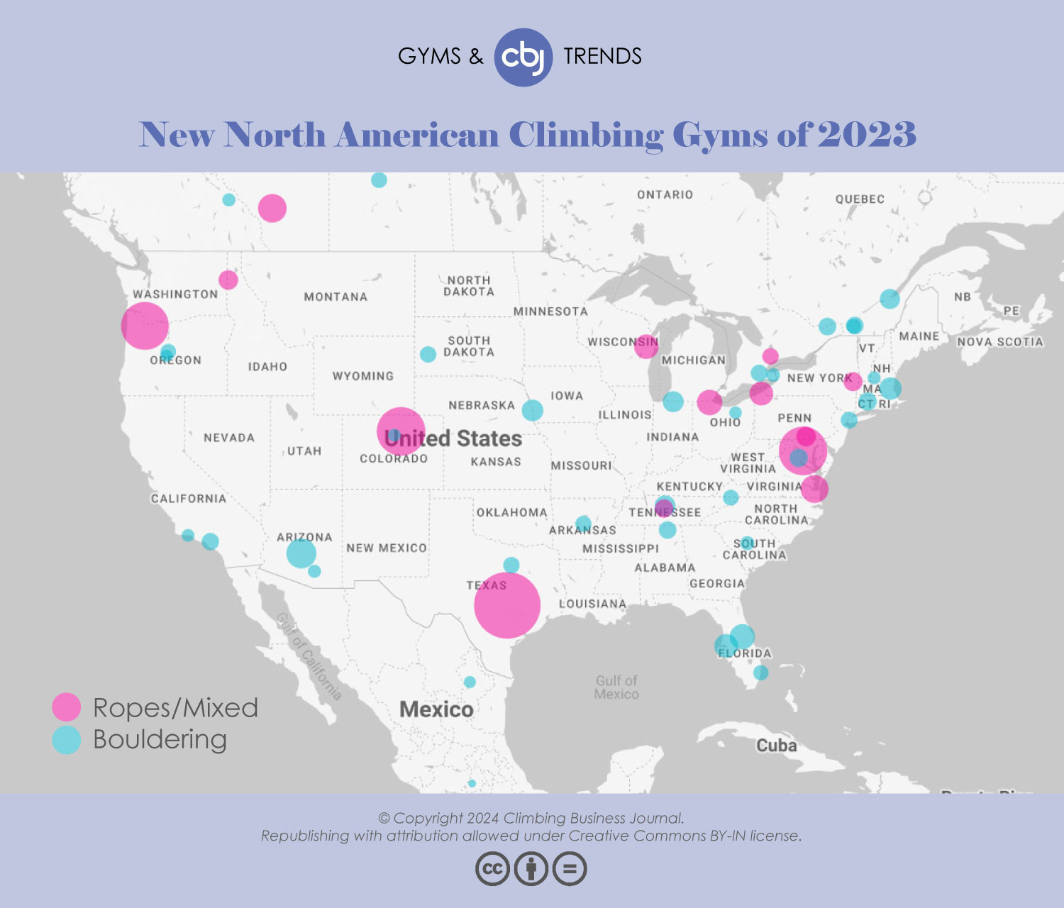 New North American Climbing Gyms of 2023