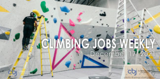 routesetting in a climbing gym