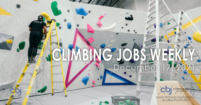 routesetting in a climbing gym
