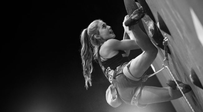 Climbing on ArtLine holds at the Euro Champs