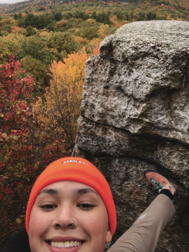 Gabby Zonneveld climbing outdoors
