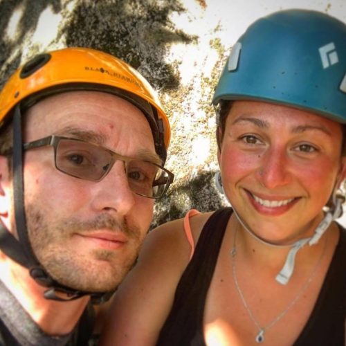 Behind the closures with Straight Up Climbing's Jesse and Leanne Waldorf.