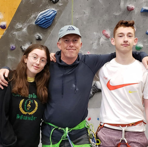 We went behind the closures with Jordan Mackay of Regina Climbing Centre, pictured here with his children Ella and Paul.