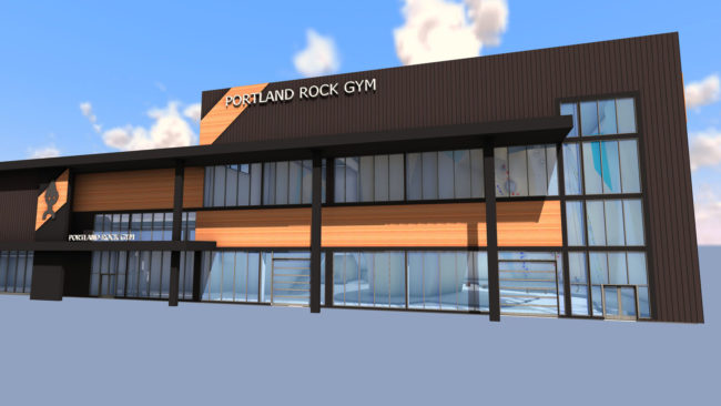 Portland Rock Gym Beaverton rendering (outside)
