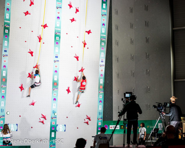 Speed climbing at IFSC Combined Qualifier Toulouse 2019
