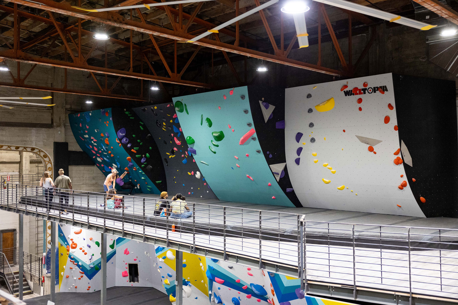 A sneak peek of the bouldering walls at The Oaks gym