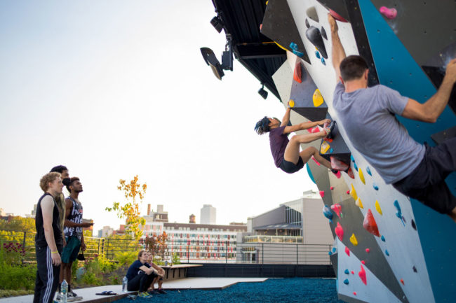 rooftop bouldering at Vital Brooklyn by Madelein Chan Stanley