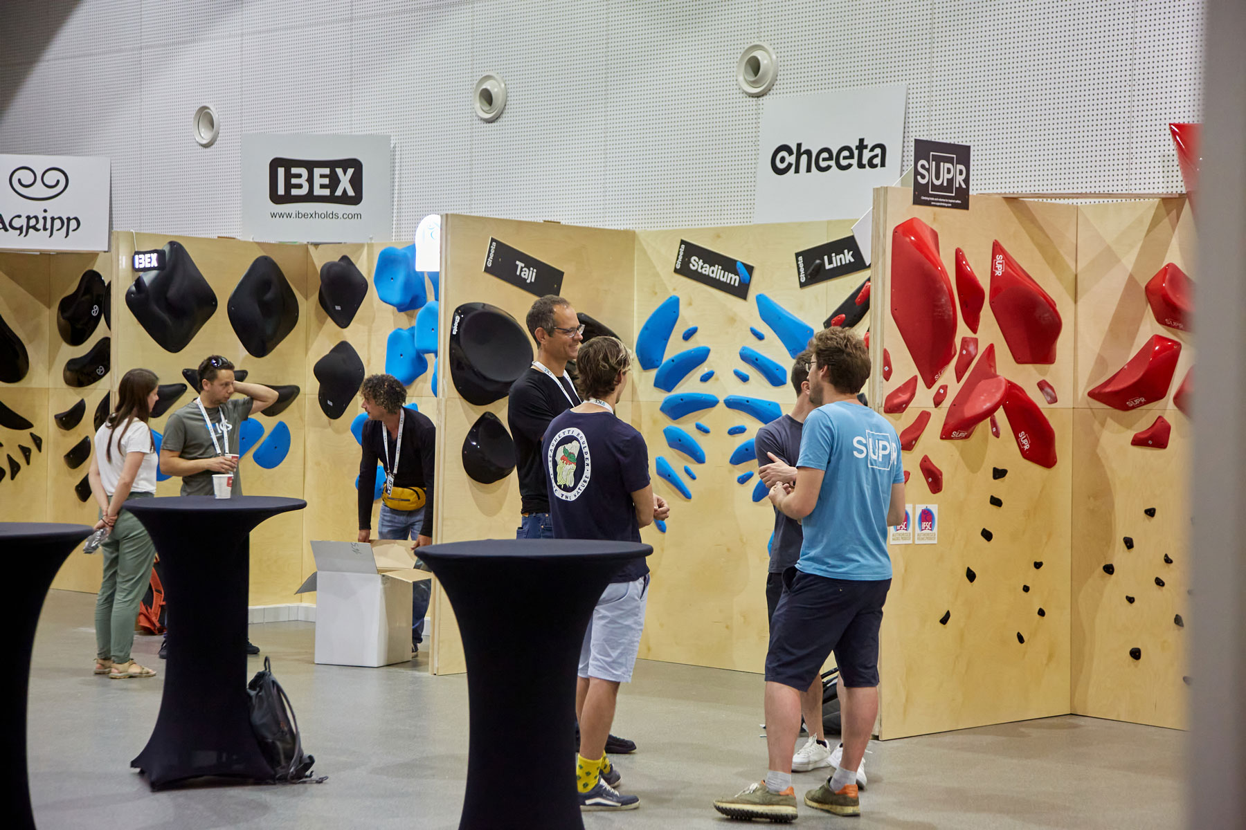 Climbing holds exhibition