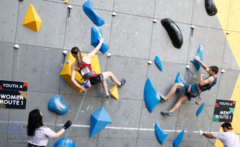 Youth A climbers at world finals