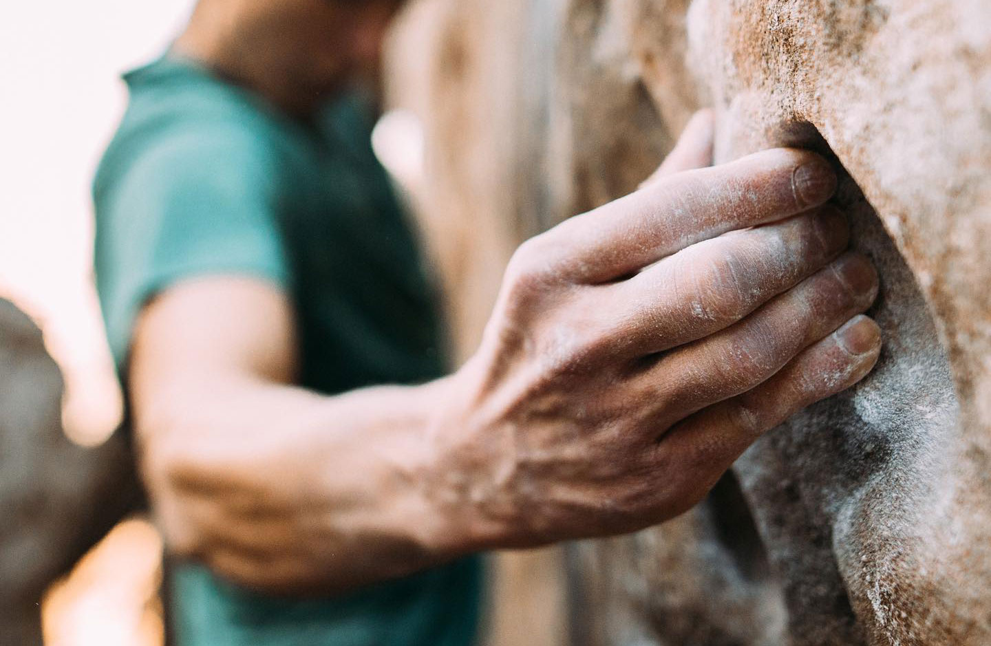 bouldering on southern sandstone photo by Caleb Timmerman