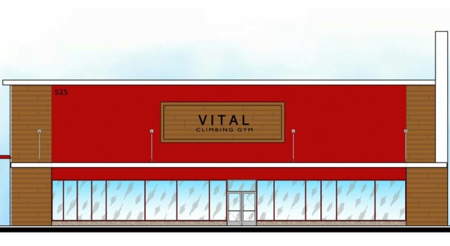 A rendering of the new Vital climbing gym. Photo: San Diego Union-Tribune